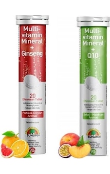 Sunlife Multi Vitamin Destek Seti - Multi Vitamin Ginseng 20 Tabl Sunlife Multi Vitamin Destek Seti - Multi Vitamin Ginseng 20 Tabl
