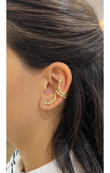 Yılanlı Gold Kıkırdak Küpe Çok Renkli Yılanlı Gold Kıkırdak Küpe Çok Renkli