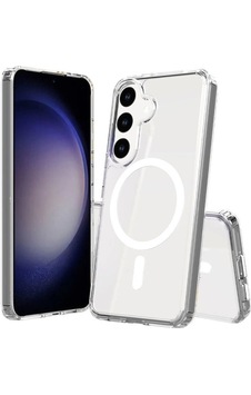 Samsung Uyumlu Galaxy S25 Plus Kılıf M-safe Şarj Özellikli Şeffaf Sert Pc Zore Embos Kapak Samsung Uyumlu Galaxy S25 Plus Kılıf M-safe Şarj Özellikli Şeffaf Sert Pc Zore Embos Kapak