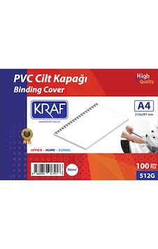 Kraf Cilt Kapağı A4 160 Mic. 100 Lü Beyaz 512g Kraf Cilt Kapağı A4 160 Mic. 100 Lü Beyaz 512g