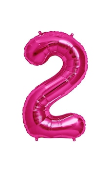 100 CM Pembe 2 Rakam Folyo Balonu. Sayı Büyük Boy Helyumla Uçan