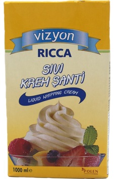 Vizyon Ricca Bitkisel Sıvı Krem Şanti Şekerli 1 lt