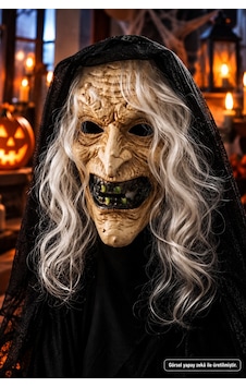 Cadı Maskesi Gri Saçlı Korkunç Yaşlı Cadı Halloween Korku Kostüm Maskesi Çok Renkli Cadı Maskesi Gri Saçlı Korkunç Yaşlı Cadı Halloween Korku Kostüm Maskesi Çok Renkli