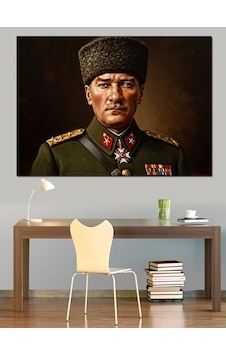 Üniformalı Heybetli Atatürk Portresi 2 Dekoratif Kanvas - Mdf Ahşap Tablo Üniformalı Heybetli Atatürk Portresi 2 Dekoratif Kanvas - Mdf Ahşap Tablo