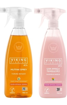Viking Premium Çok Amaçlı Yüzey Temizleyici + Mutfak Turunç Bahçesi 2 x 750 ML Viking Premium Çok Amaçlı Yüzey Temizleyici + Mutfak Turunç Bahçesi 2 x 750 ML
