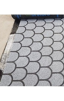 Arduazlı Kumlu Rulo Shingle Şingıl Membran, Gri, 4 Mm, Yonca Desen, 1 Rulo 10 M2 Arduazlı Kumlu Rulo Shingle Şingıl Membran, Gri, 4 Mm, Yonca Desen, 1 Rulo 10 M2