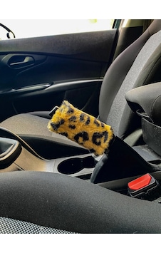 Yumuşak Peluş El Freni Süsü Leopar Desenli