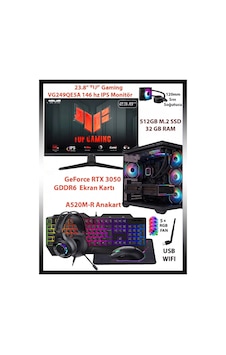 Comloji CMLJ82 R5-5500 32 GB 512 GB SSD RTX3050 24" Free Dos Masaüstü Oyuncu Bilgisayarı Comloji CMLJ82 R5-5500 32 GB 512 GB SSD RTX3050 24" Free Dos Masaüstü Oyuncu Bilgisayarı