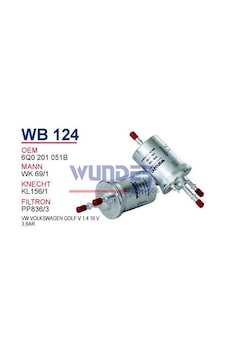 WUNDER WB124 BENZİN FİLTRESİ - VOLKSWAGEN POLO IV 1.2 - 1.4 16v 3 WUNDER WB124 BENZİN FİLTRESİ - VOLKSWAGEN POLO IV 1.2 - 1.4 16v 3