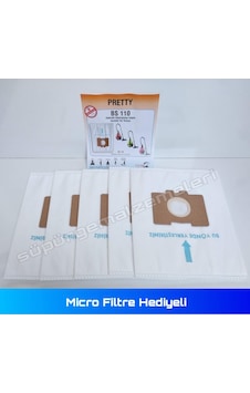 Fakir Pretty 5 Adet Toz Torbası - Micro Filtre Hediyeli- Fakir Pretty 5 Adet Toz Torbası - Micro Filtre Hediyeli-