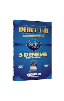 Yediiklim Dhbt I-ıı Ortaöğretim Ön Lisans Lisans Safir Serisi Tamamı Çözümlü 5 Deneme Sınavı