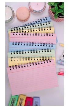 Dream Notes 9x15cm 8'li Yandan Spiralli Çizgili Not Defteri Seti - Renkli Kutu Sarı - Pembe - Mavi - Yeşil Dream Notes 9x15cm 8'li Yandan Spiralli Çizgili Not Defteri Seti - Renkli Kutu Sarı - Pembe - Mavi - Yeşil