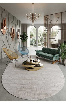 Luxera Modern Perfectly Yün Tuşeli Akrilik Oval Halı Lu04 Bej Luxera Modern Perfectly Yün Tuşeli Akrilik Oval Halı Lu04 Bej