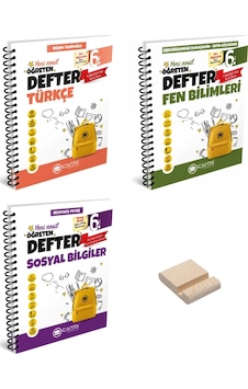 6. Sınıf Öğreten Defter Türkçe Fen Bilimleri Ve Sosyal Bilgiler 3lü Set + Telefon Standı 6. Sınıf Öğreten Defter Türkçe Fen Bilimleri Ve Sosyal Bilgiler 3lü Set + Telefon Standı
