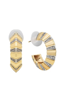 Gold-silver Yarım Halka Küpe Altın Gold-silver Yarım Halka Küpe Altın