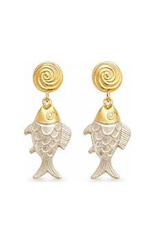 Çelik Balık Küpe Gold