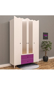 Kızıl 4 Kapılı Gardrop Mdf Antrasit Kızıl 4 Kapılı Gardrop Mdf Antrasit