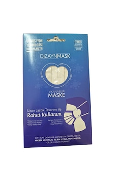 Dizaynmask Gümüş İyonlu Yıkanabilir Maske Beyaz - L Dizaynmask Gümüş İyonlu Yıkanabilir Maske Beyaz - L