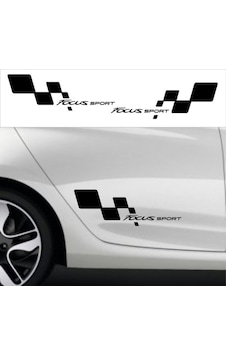 Modifiye Focus Bayraklı Yan Kapı Sticker Yapıştırma Etiket Modifiye Focus Bayraklı Yan Kapı Sticker Yapıştırma Etiket