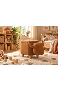 Missidea Rodeo Boğa Figürlü Sandıklı Puf Kahverengi