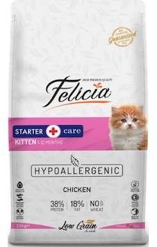 Felicia Kitten Tavuklu ve Hamsili Düşük Tahıllı Yavru Kedi Maması 12 KG