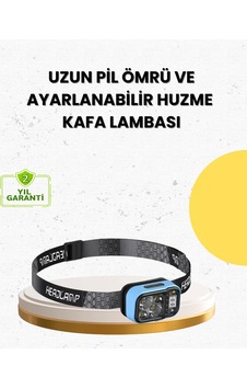 Üç Renkli Led Kafa Feneri 53 Mod Güç Göstergeli Type C Şarjlı Çok Renkli 65531922 Üç Renkli Led Kafa Feneri 53 Mod Güç Göstergeli Type C Şarjlı Çok Renkli 65531922