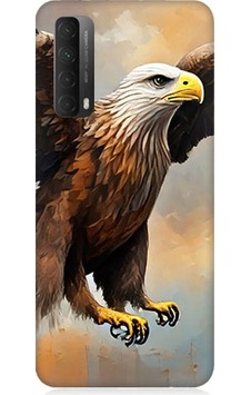 Huawei P Smart 2021 Uyumlu Kartal Uçuşu Desenli Silikon Kılıf