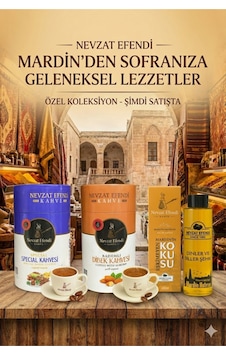 Nevzat Efendi 3 Lü Set: Spesiyal Dibek + Bademli Dibek Kahvesi + Mardin Kolonyası Diğer Nevzat Efendi 3 Lü Set: Spesiyal Dibek + Bademli Dibek Kahvesi + Mardin Kolonyası Diğer