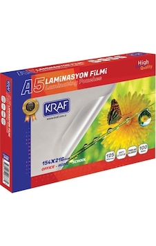Kraf Laminasyon Filmi A5 100 Adet 125 Mikron Kraf Laminasyon Filmi A5 100 Adet 125 Mikron
