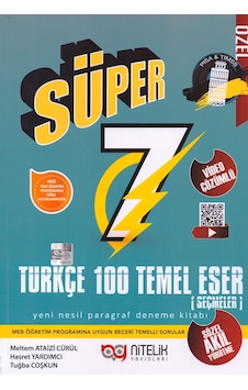 Nitelik 7.Sınıf Süper Türkçe 100 Temel Eser Paragraf Deneme Nitelik 7.Sınıf Süper Türkçe 100 Temel Eser Paragraf Deneme