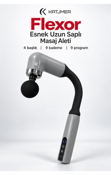 Kj/fx-001 Flexor Uzun Saplı Şarjlı Masaj Aleti, 4 Başlıklı, 6 Kademeli, Type-c Diğer