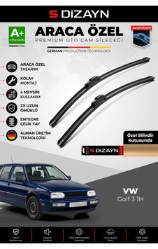 S-dizayn Volkswagen Golf 3 1h Ön Cam Silecek Seti 1991-1998 Premium Araca Özel 53-48 Cm A+ Kalite