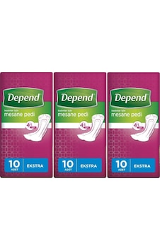 Depend Kadın Mesane Pedi Ekstra 3 x 10'Lu Depend Kadın Mesane Pedi Ekstra 3 x 10'Lu