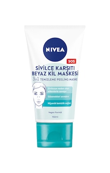 Nivea Sos 3 in 1 Sivilce Karşıtı Beyaz Kil Maskesi 150 ML Nivea Sos 3 in 1 Sivilce Karşıtı Beyaz Kil Maskesi 150 ML