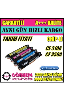Hp Ce310A - 126A Uyumlu Toner Takım Hp Ce310A - 126A Uyumlu Toner Takım