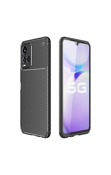 Vivo Y33s Kılıf Kamera Çıkıntılı Karbon Fiber Dokulu Renk Atmaz Kapak Negro Vivo Y33s Kılıf Kamera Çıkıntılı Karbon Fiber Dokulu Renk Atmaz Kapak Negro