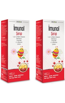 Orzax İmunol Ballı Çilekli Şurup 150 ML 2 Adet