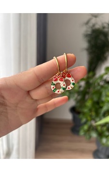 Yılbaşı Temalı Çelik Küpe Yılbaşı Temalı Çelik Küpe