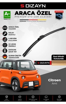 S-dizayn Citroen Ami Ön Cam Silecek Seti 2020 Üzeri Premium Araca Özel 50 Cm A+ Kalite