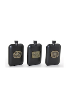 Paslanmaz Çelik Kabartmalı Tekli 6 Oz Matara Alk2666 Çok Renkli