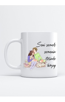 Seni Sevmek Sevmenin Ötesinde Birşey Baskı Porselen Kupa Bardak Beyaz Seni Sevmek Sevmenin Ötesinde Birşey Baskı Porselen Kupa Bardak Beyaz
