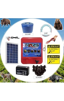 Pars Elektrikli Çit Ayı-Domuz Kovucu Eco Set 500 (Demir Direk İz Pars Elektrikli Çit Ayı-Domuz Kovucu Eco Set 500 (Demir Direk İz