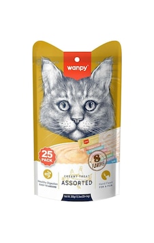 Wanpy Karışık 8 Lezzetli Krema Kedi Ödülü 25'li 14 G Wanpy Karışık 8 Lezzetli Krema Kedi Ödülü 25'li 14 G