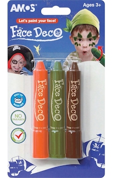 Amos Face Deco Yüz Boyası 3 Renk Fd5b3b Amos Face Deco Yüz Boyası 3 Renk Fd5b3b