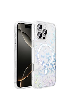 Apple Uyumlu iPad iPhone 16 Pro Max Kılıf M-safe Şarj Özellikli Şeffaf Zore Folk Sert Kapak Fiyonk Apple Uyumlu iPad iPhone 16 Pro Max Kılıf M-safe Şarj Özellikli Şeffaf Zore Folk Sert Kapak Fiyonk