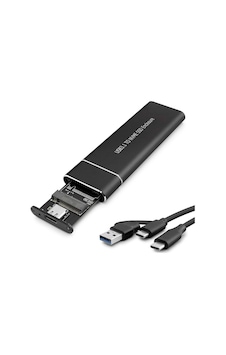 Ssd Kutu Type-c3.1 + Usb3.0 Nvme M2 Chıp Jms583 Siyah Hdx1768 Evimdeyokyok Ssd Kutu Type-c3.1 + Usb3.0 Nvme M2 Chıp Jms583 Siyah Hdx1768 Evimdeyokyok