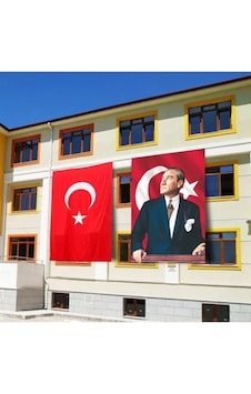 Atatürk Posteri Ve Türk Bayrağı Raşel Kumaş 50x75 Cm Atatürk Posteri Ve Türk Bayrağı Raşel Kumaş 50x75 Cm