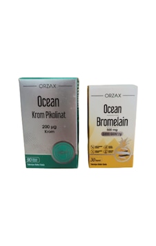 Ocean Krom Pikolinat 90 Kapsül+ocean Bromelain 30 Kapsül İkili Paket Ocean Krom Pikolinat 90 Kapsül+ocean Bromelain 30 Kapsül İkili Paket