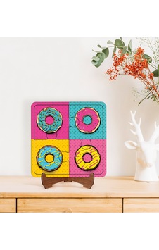 Bk Gift Pop Art Tasarımlı Ahşap Standlı Puzzle Çerçeve-34 Bk Gift Pop Art Tasarımlı Ahşap Standlı Puzzle Çerçeve-34