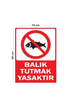 Metal Balık Tutmak Yasaktır 15cm X 20cm Uyarı Levhası Yönlendirme Tabelası Metal Balık Tutmak Yasaktır 15cm X 20cm Uyarı Levhası Yönlendirme Tabelası